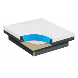 Schéma coupe lit à eau split Waterbed France