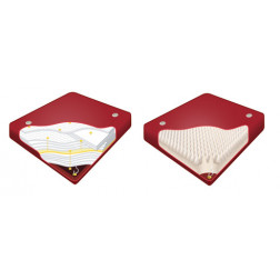 MATELAS POSEIDON ROUGE FIBRES OU PYRAMIDE