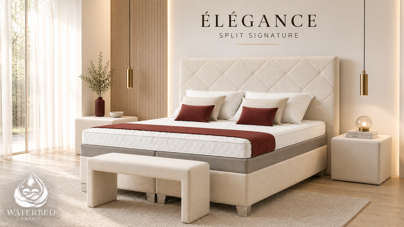 Lit à eau Élégance Split Signature | Waterbed France