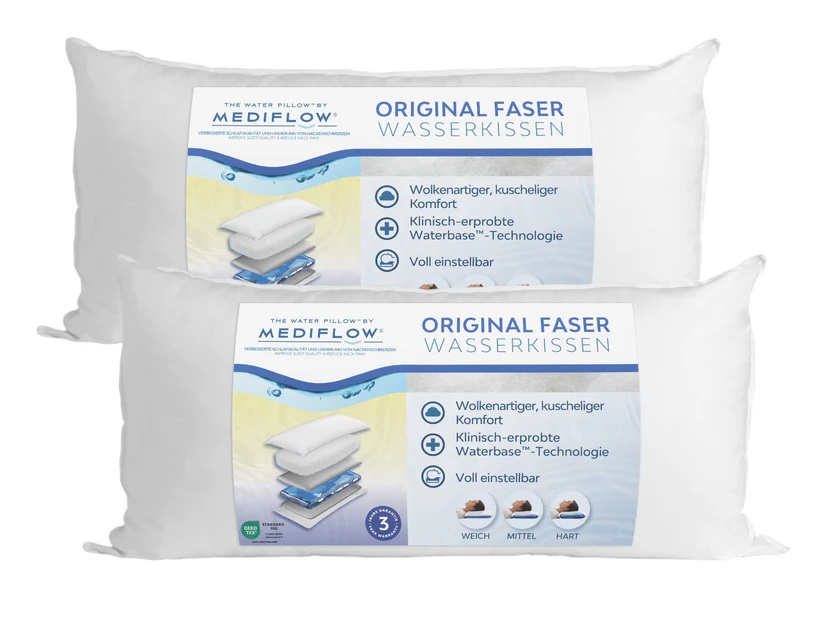 Oreiller à eau Mediflow Waterbed France double pack 40x80