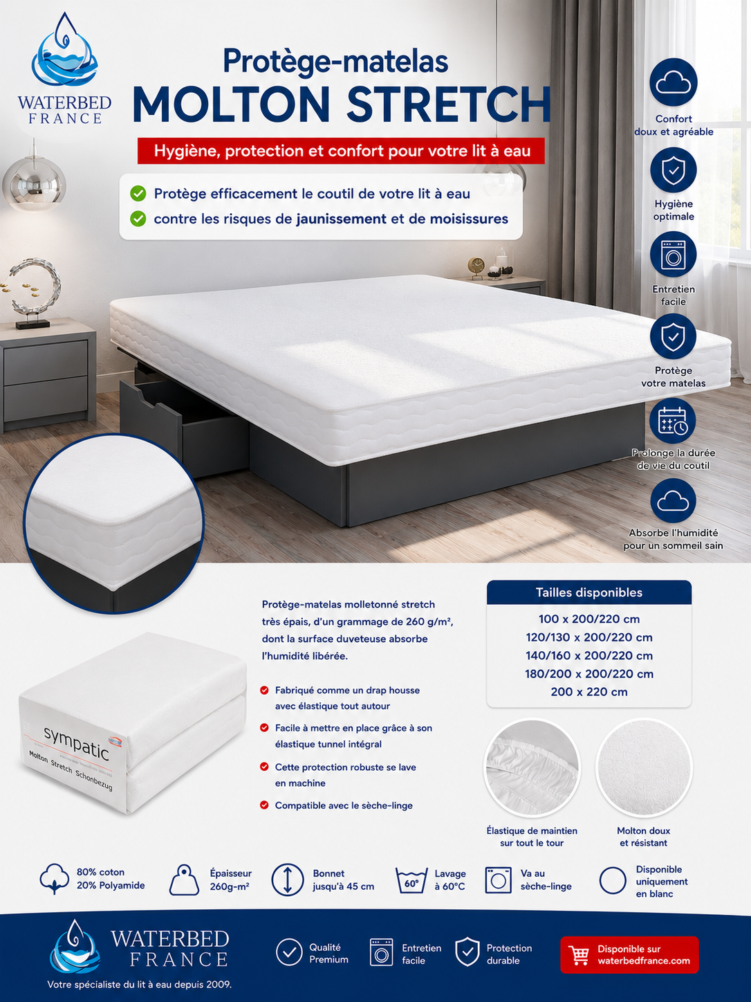 Protege matelas Molton Stretch