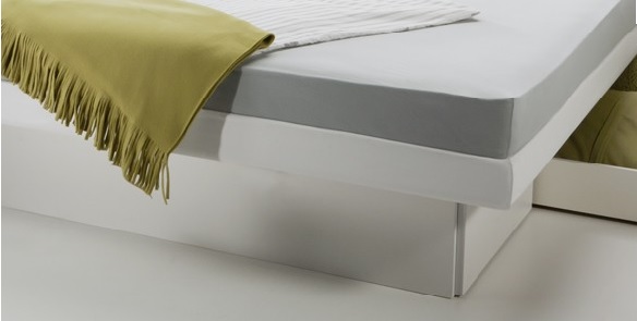 Exemple de lit à eau Softside Split avec rebord en cuir Lit à eau softside split cuir