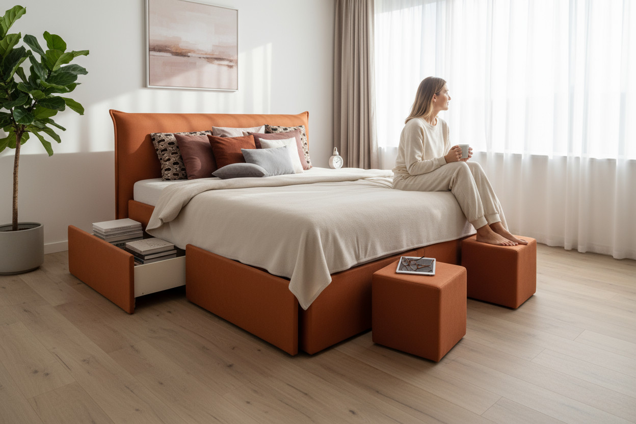Waterbed Ocean avec tiroirs de rangement