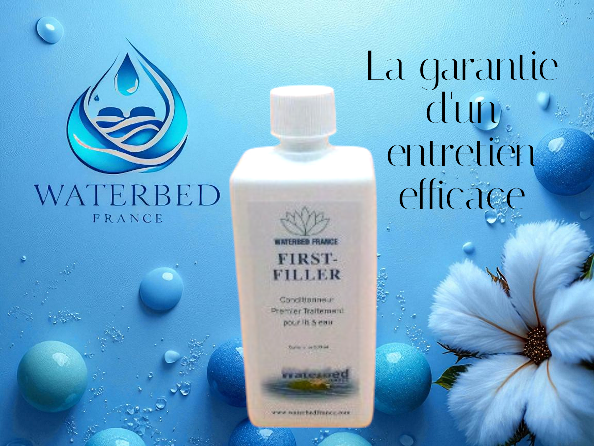First Filler, produit anti algues,conditionneur pour lit à eau waterbed