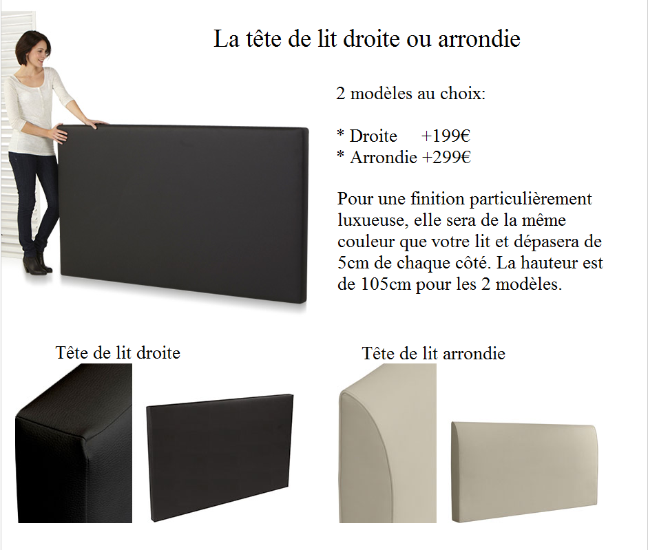 Têtes de lit pour lit à eau Royal Split Deluxe by Waterbed France Têtes de lit pour lit à eau Royal Split Deluxe by Waterbed France